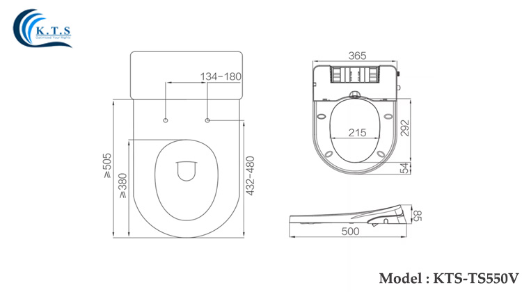 Nắp bồn cầu thông minh KTS-TS550V